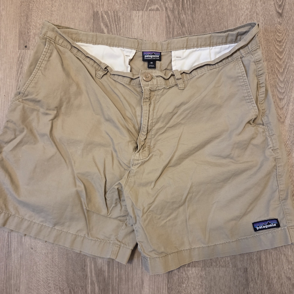 Patagonia Men's Khaki Flat Front Shorts